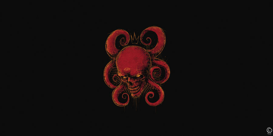 Red Skull Tentacles Wallpaper