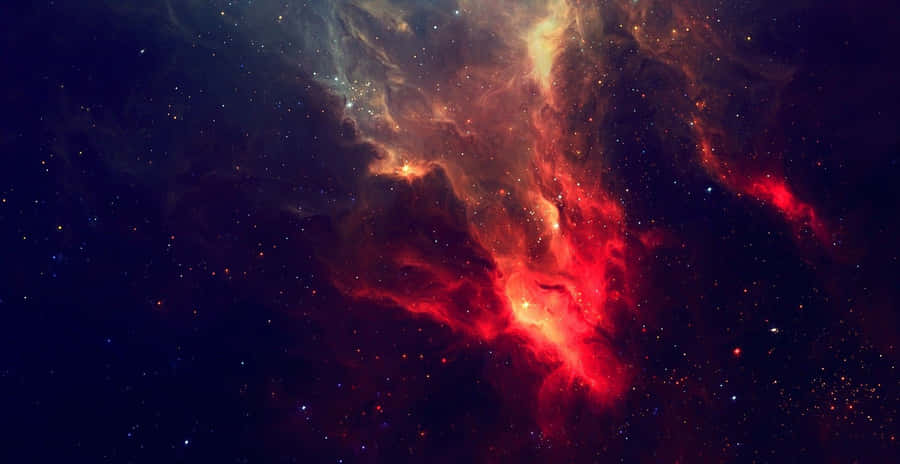 Red Space Nebula Wallpaper