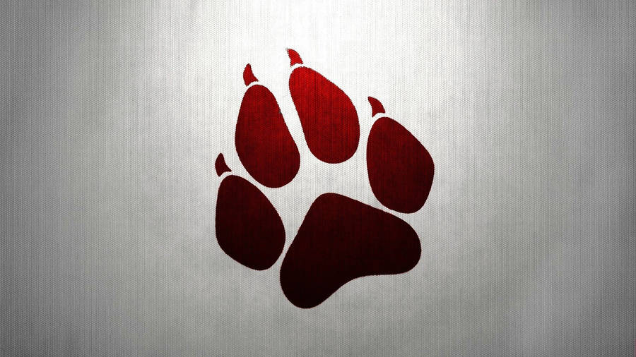 Red Tiger Paw Print Wallpaper
