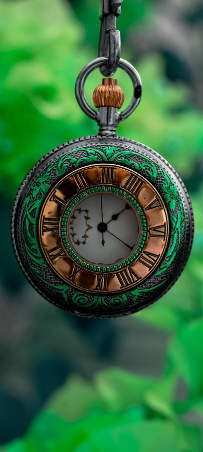 Redmi Note 10 Green Pocket Watch Wallpaper