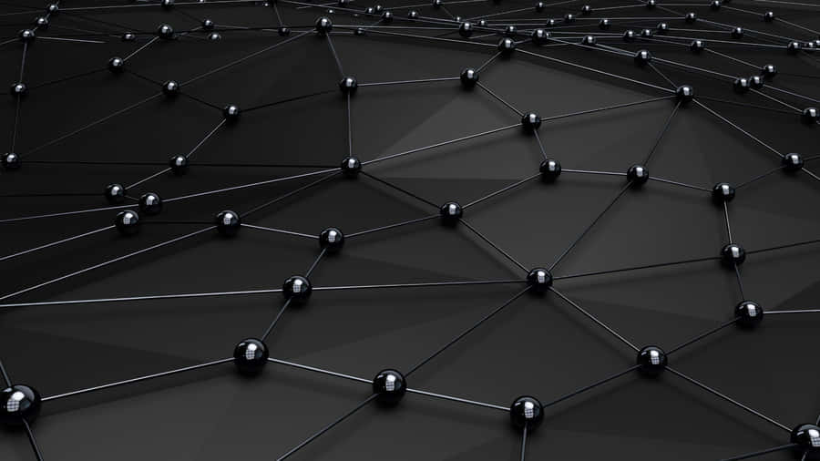 Refined And Modern Glossy Black Finish Wallpaper