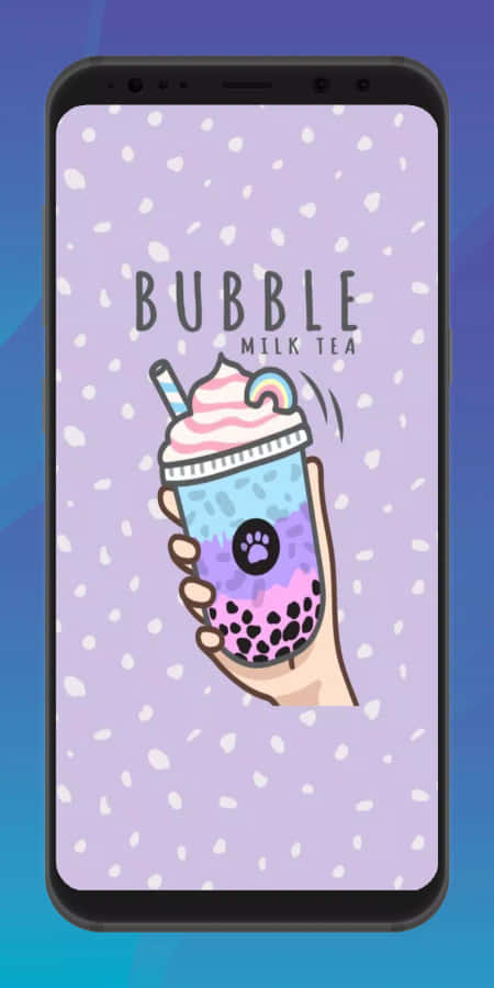 Refresh Your Day With A Tasty Bubble Tea Anime Wallpaper