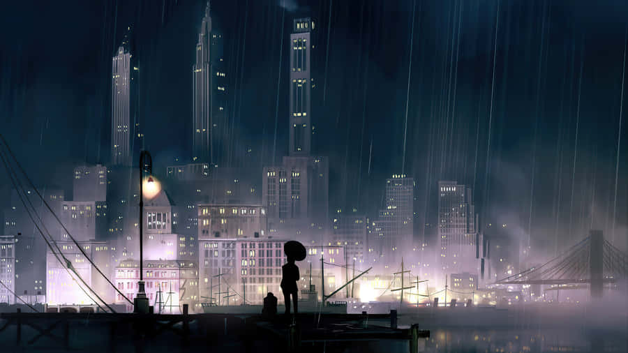 Relax And Enjoy The Night With A Good Anime. Wallpaper