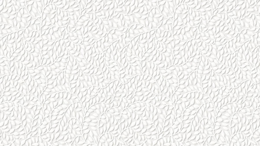 Relief Leaf Vines White Wallpaper
