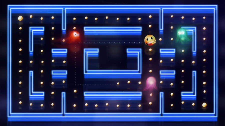 “relive The Nostalgia With Hd Pacman!” Wallpaper