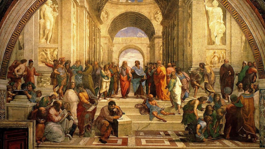 Renaissance Aesthetic School Of Athens Wallpaper