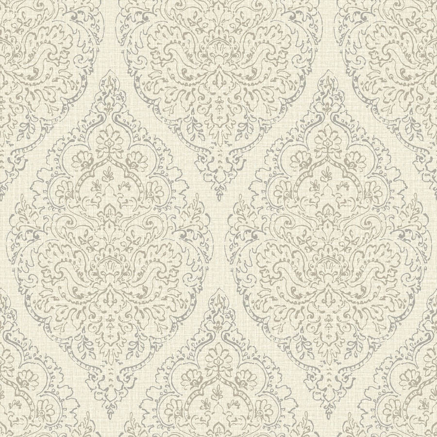 Repeating Cream Boho Pattern Wallpaper