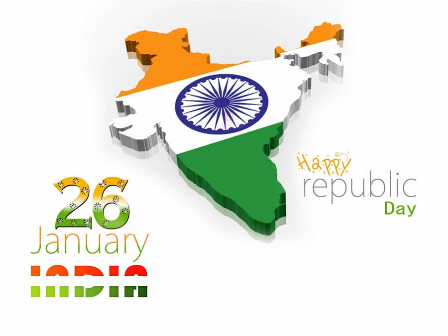 Republic Day Indian Map Wallpaper