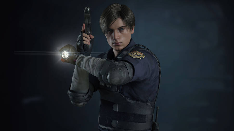 Resident Evil 2 Leon S. Kennedy Searching Wallpaper