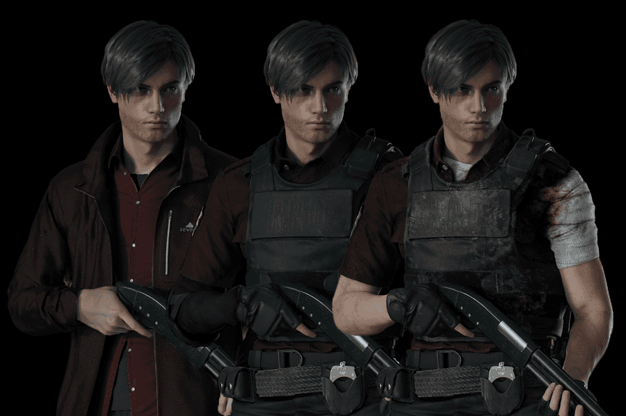Resident Evil2 Remake Leon Costume Variations Wallpaper