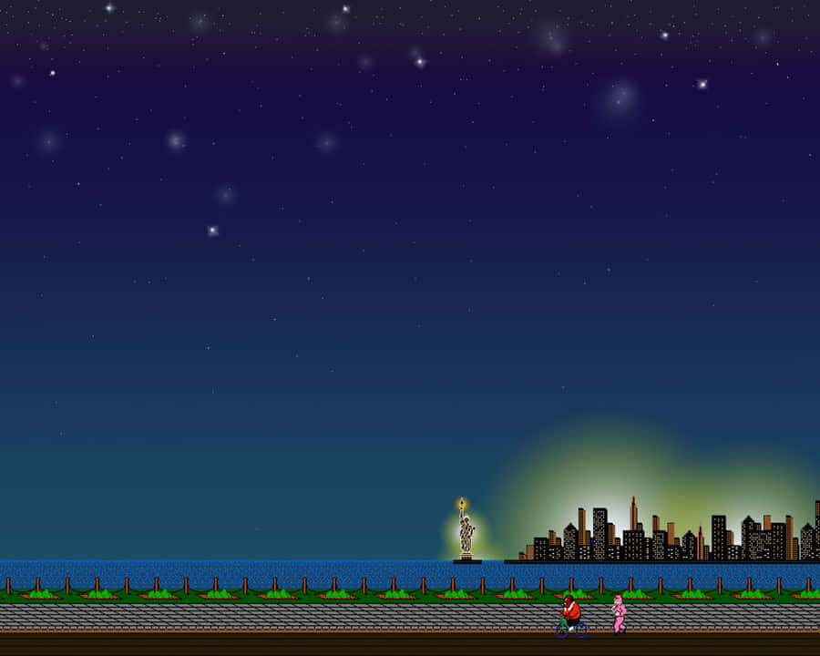Retro Game Punch-out Night Sky Wallpaper