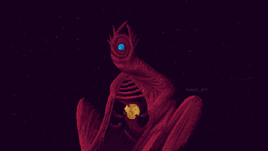 Retro Pixel Art In 4 Color Palette Wallpaper