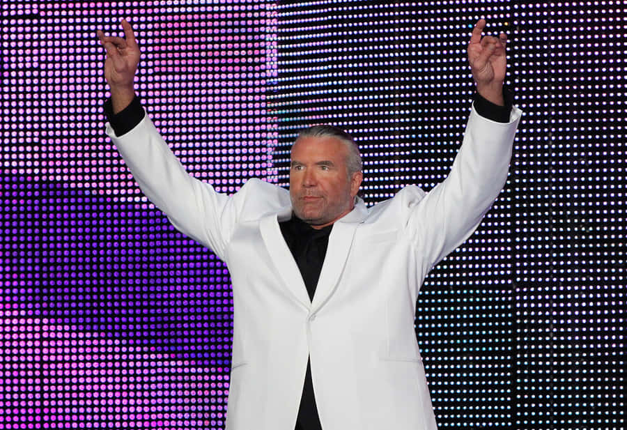 Retrospective Portrait Of Wwe Hall Of Famer Scott Hall Wallpaper