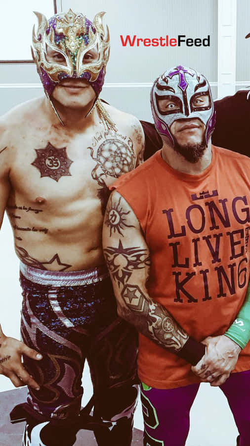 Rey Fenix With Rey Mysterio Wallpaper