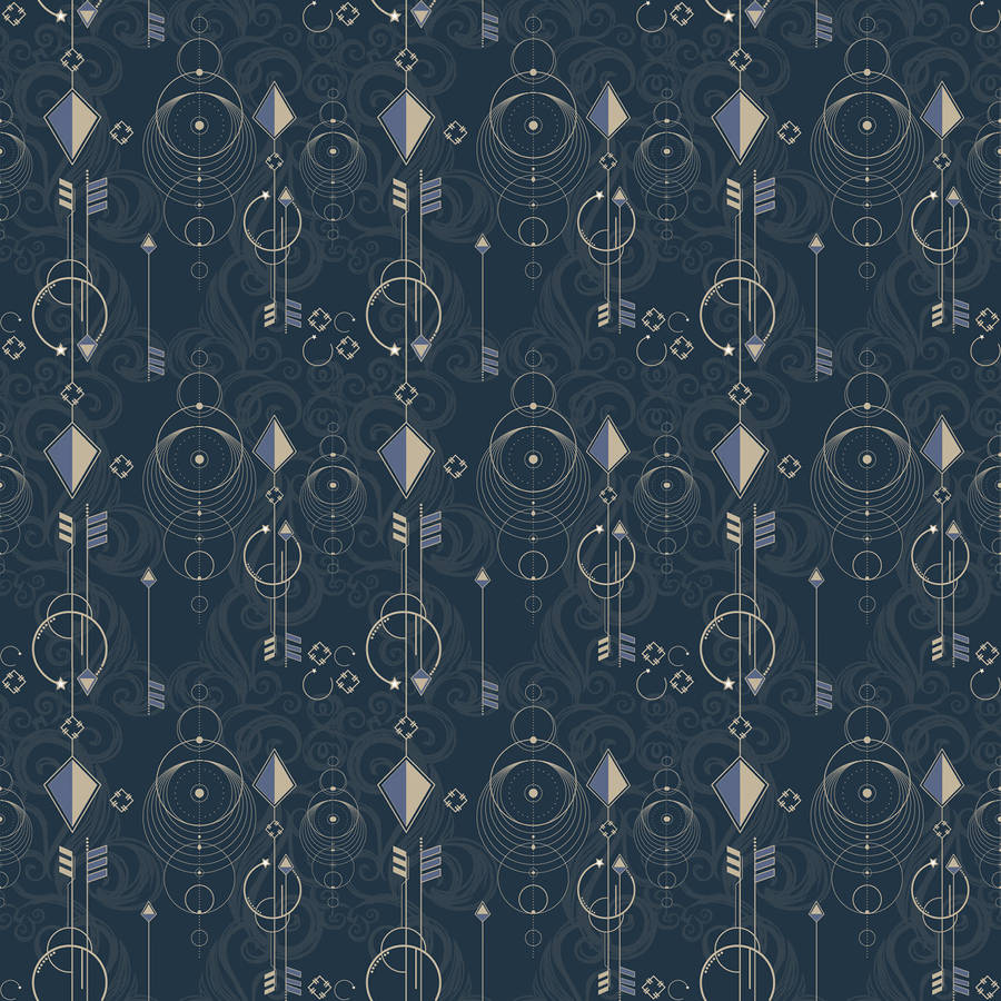 Richly Detailed Geometric Pattern Wallpaper