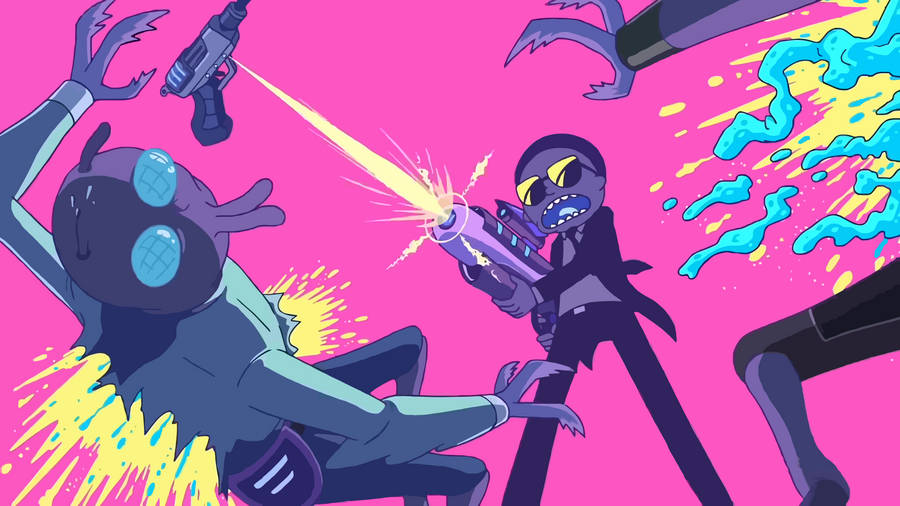 Rick And Morty Pc 4k Big Gun Wallpaper