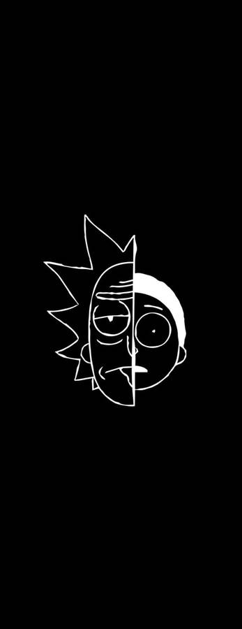 Rick And Morty Phone Split Wallpaper