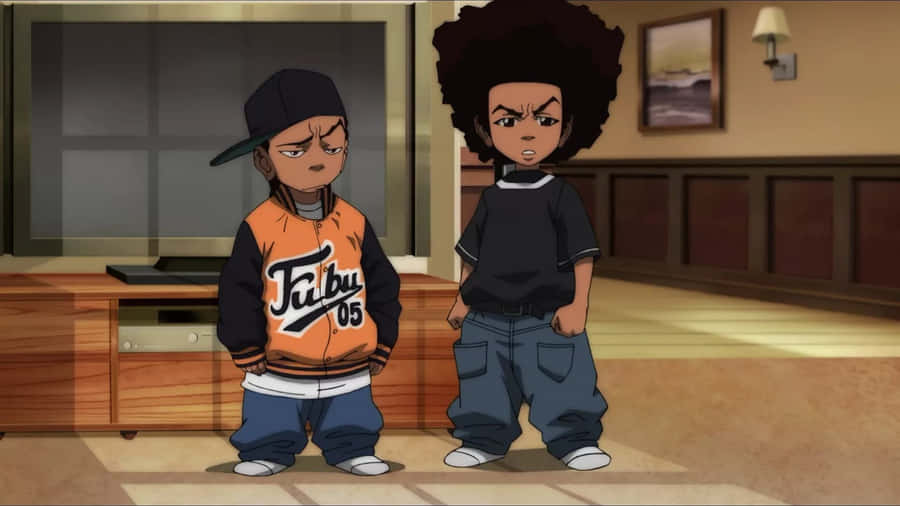 Rileyand Huey Freeman Standing Wallpaper