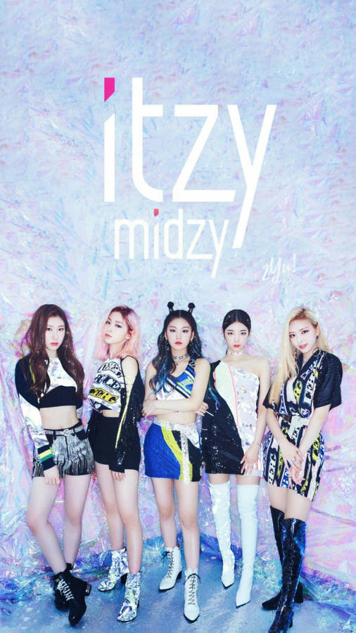 Rising K-pop Stars, Itzy, Showcasing Their Captivating Aesthetics Wallpaper