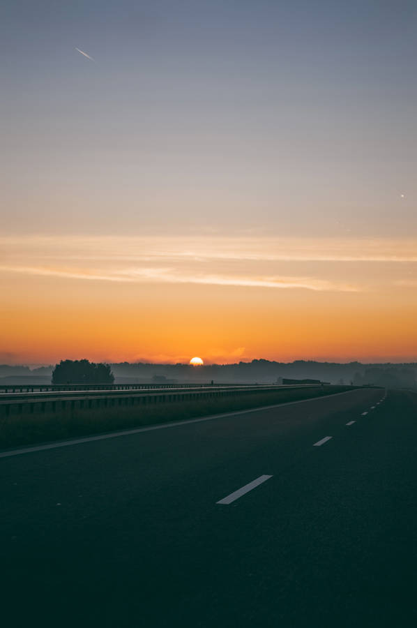 Road With Sky View Wallpaper