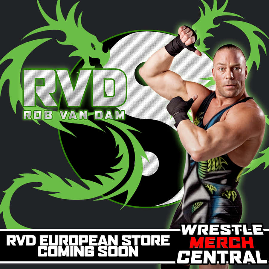 Rob Van Dam Green Dragon Yin Yang Poster Wallpaper
