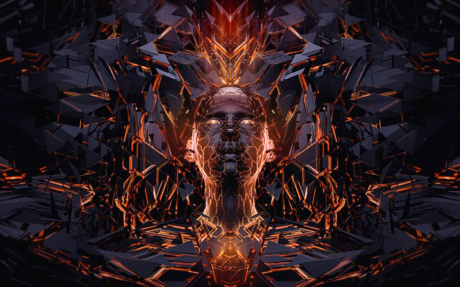 Robot With Human's Face Wallpaper