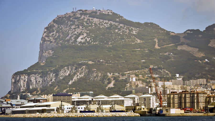Rock Of Gibraltar Above The City Wallpaper
