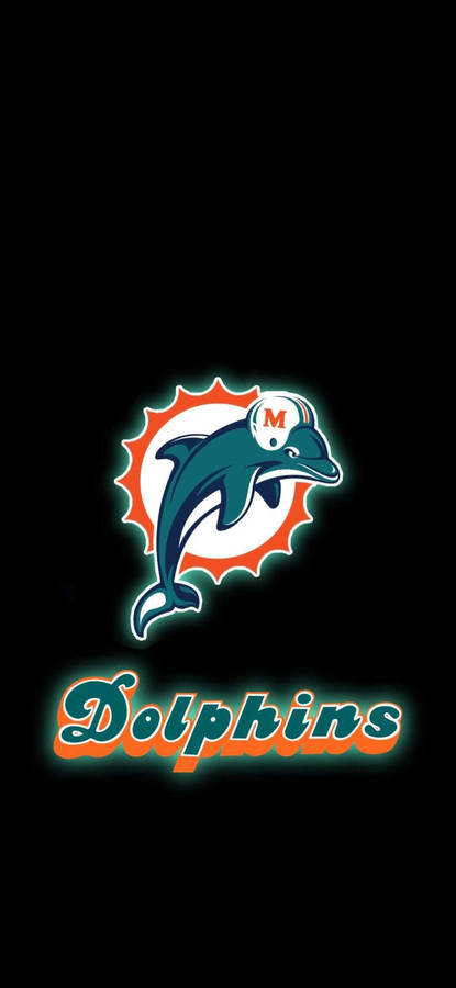 Rock Your Fandom And Show Support For The Miami Dolphins With This Miami Dolphins Iphone! Wallpaper