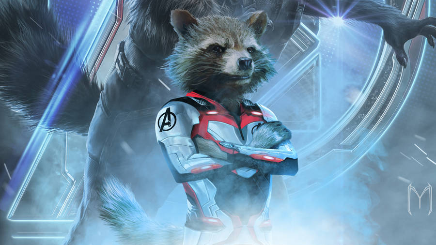 Rocket In Suit 4k Marvel Iphone Wallpaper