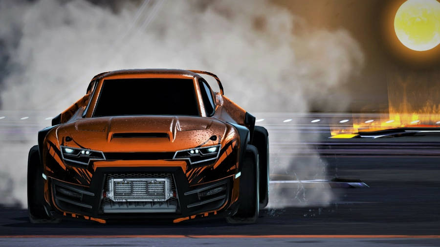 Rocket League Orange Car 1920x1080 Wallpaper