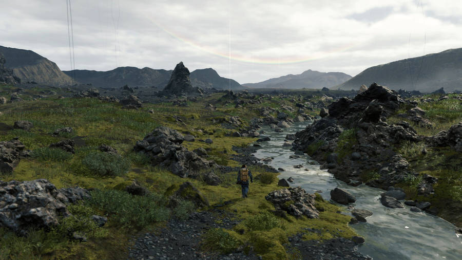 Rocky Landform In Death Stranding Wallpaper