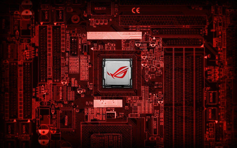 Rog Red Motherboard Wallpaper