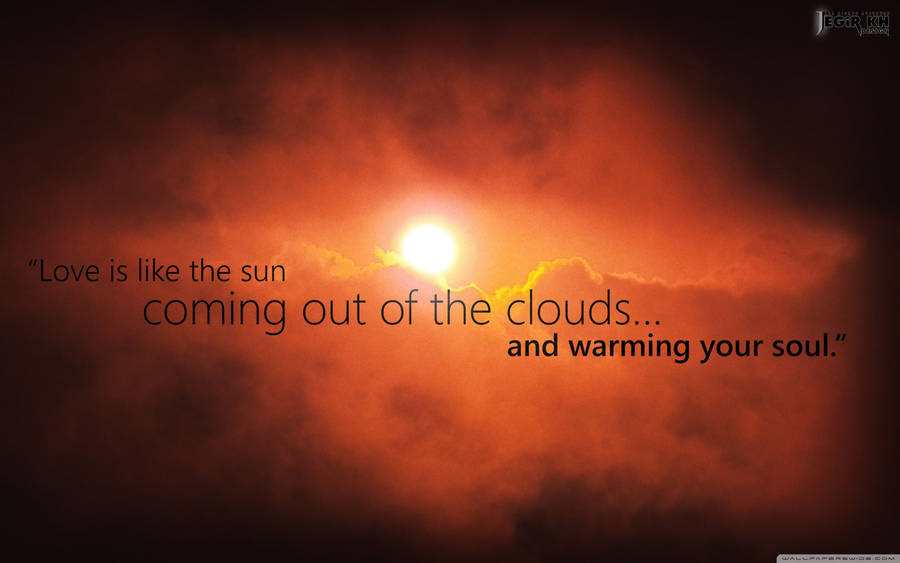 Romantic Sun Love Quote Wallpaper