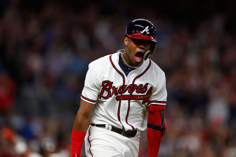 Ronald Acuna Jr Screaming Face Wallpaper