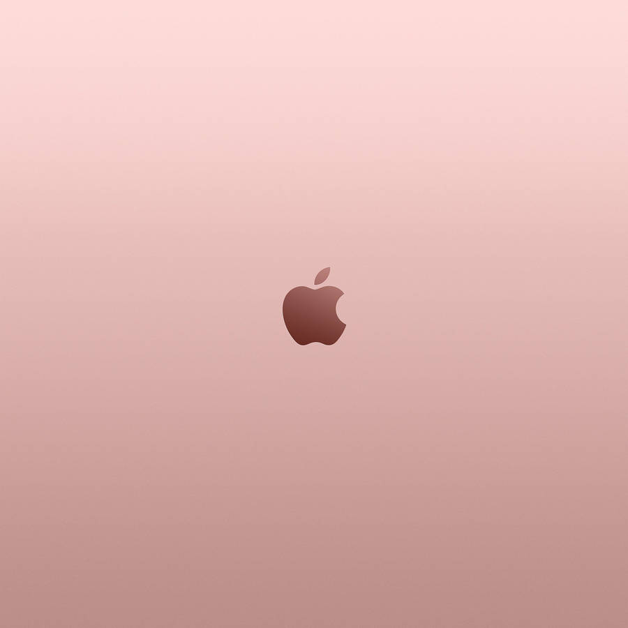 Rose Gold Aesthetic Apple Logo Wallpaper