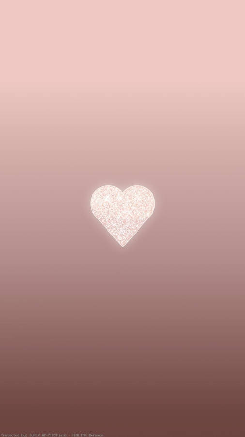 Rose Gold Aesthetic Heart Wallpaper