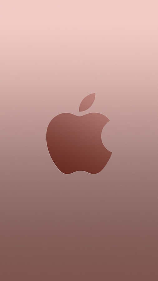 Rose Gold Iphone 5 Big Apple Logo Wallpaper