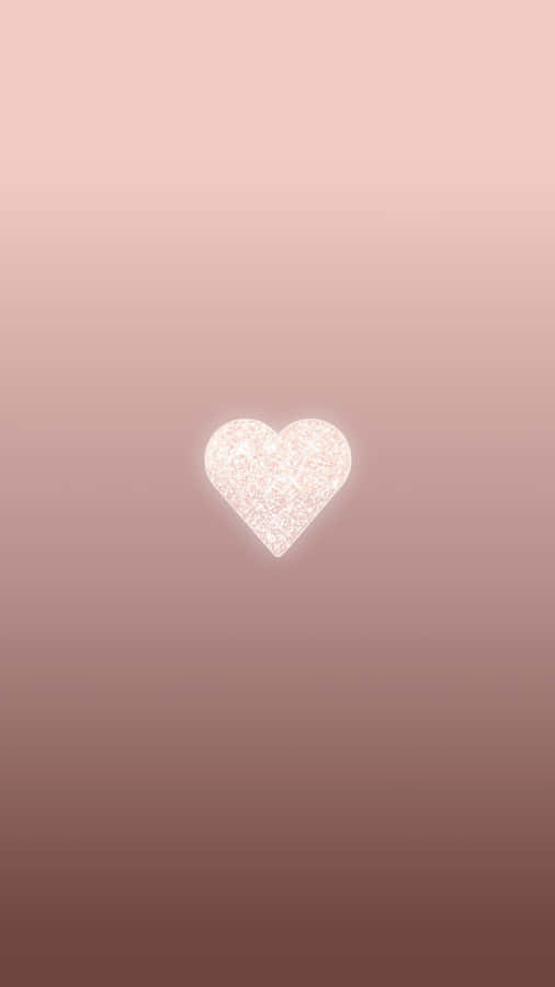 Rose Gold Iphone 5 White Heart Wallpaper