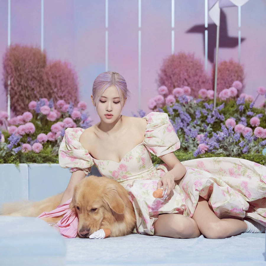 Rose Ice Cream Blackpink Aesthetic Wallpaper