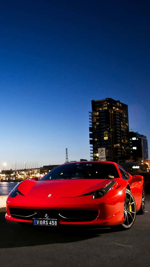 Rosso Corsa Ferrari 458 Car Android Wallpaper