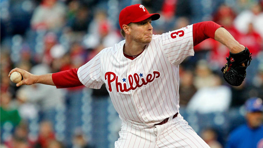 Roy Halladay Red Phillies Uniform Wallpaper