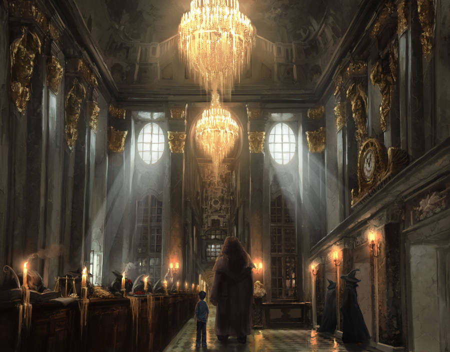 Rubeus Hagrid At Gringotts Wizarding Bank Wallpaper
