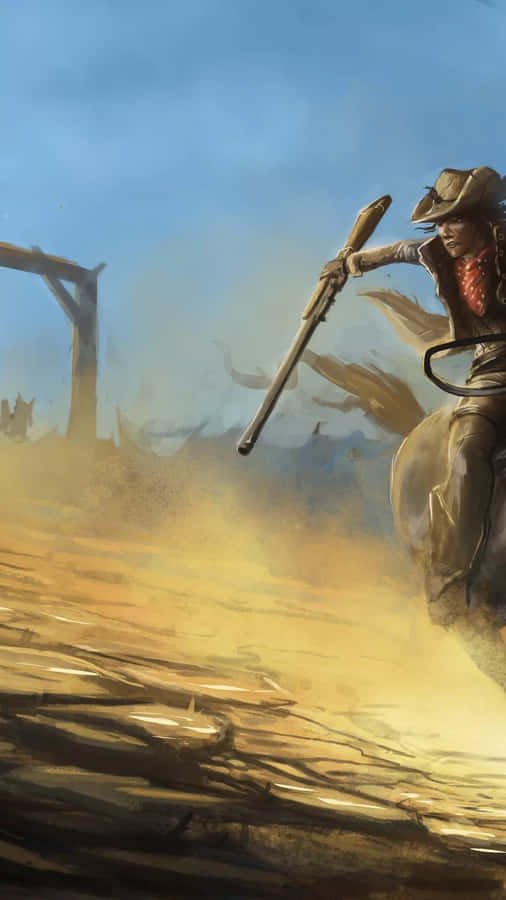 Rustic Western Cowboy Iphone Wallpaper Wallpaper