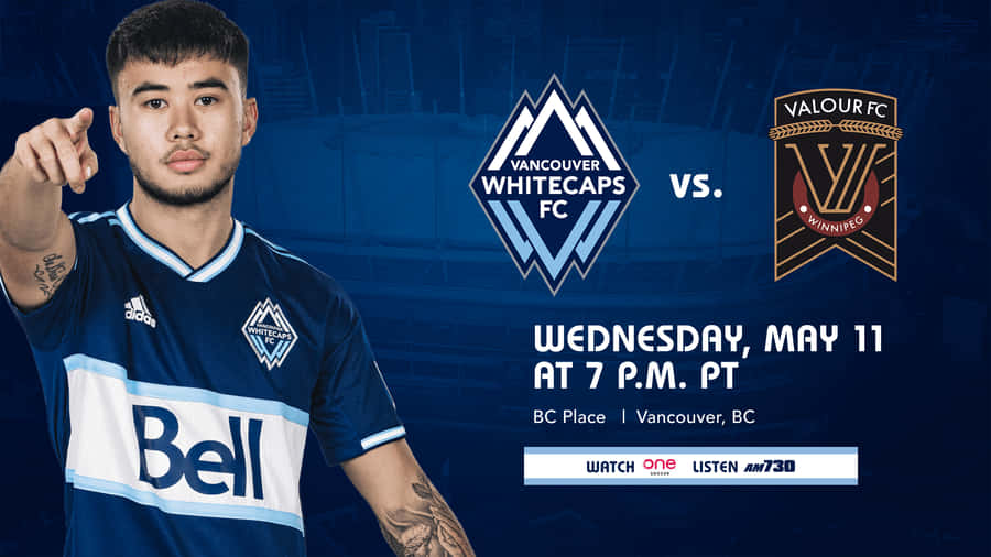 Ryan Raposo, Dynamic Midfielder Of Vancouver Whitecaps Fc In Action Wallpaper