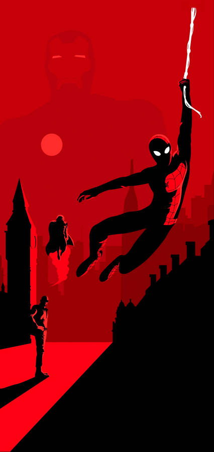S10+ Spiderman And Ironman Wallpaper