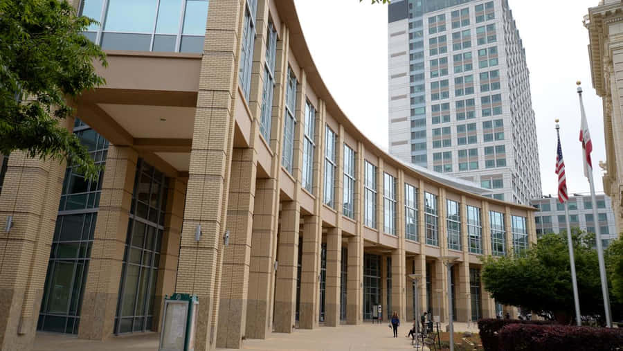 Sacramento City Hall Annex Flagpoles Wallpaper