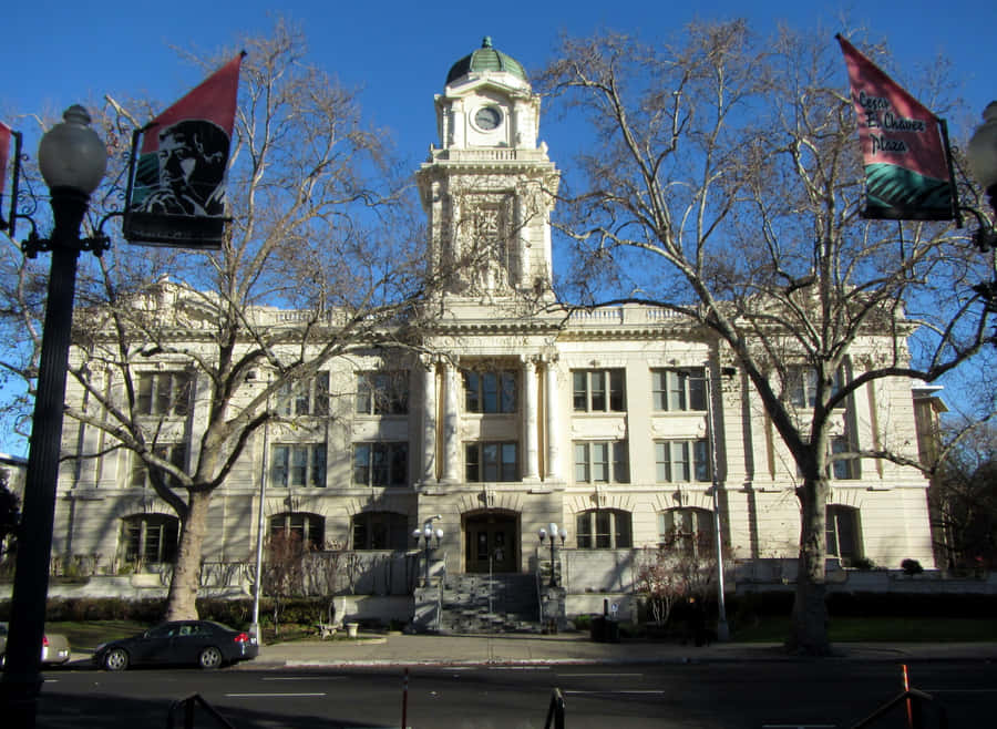 Sacramento City Hall Banners Outside Wallpaper