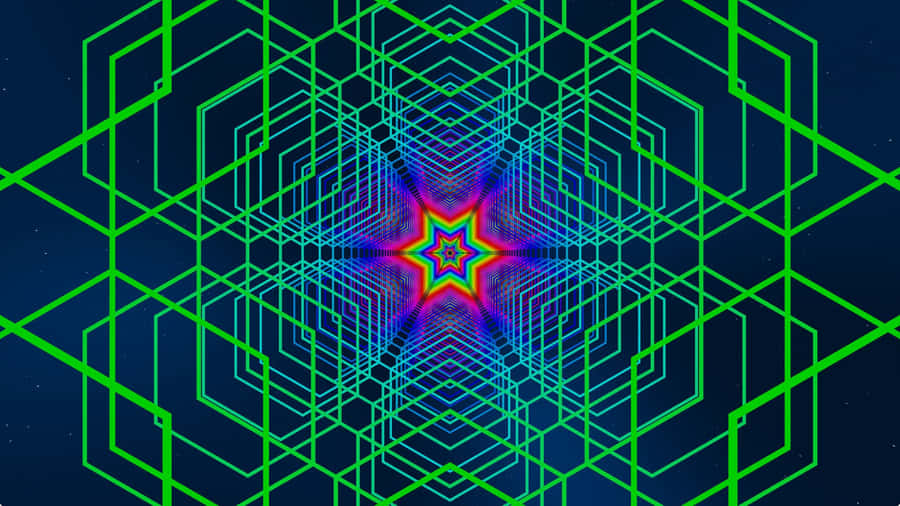 Sacred Geometry Patterns In Vibrant Colors Wallpaper