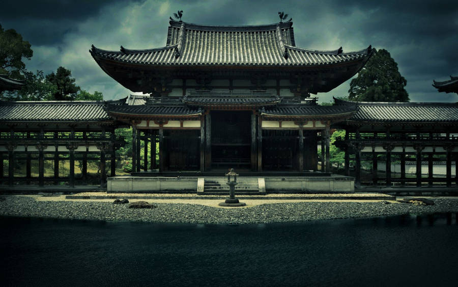 Sacred Temple Ensemble In Phoenix, Japan Wallpaper