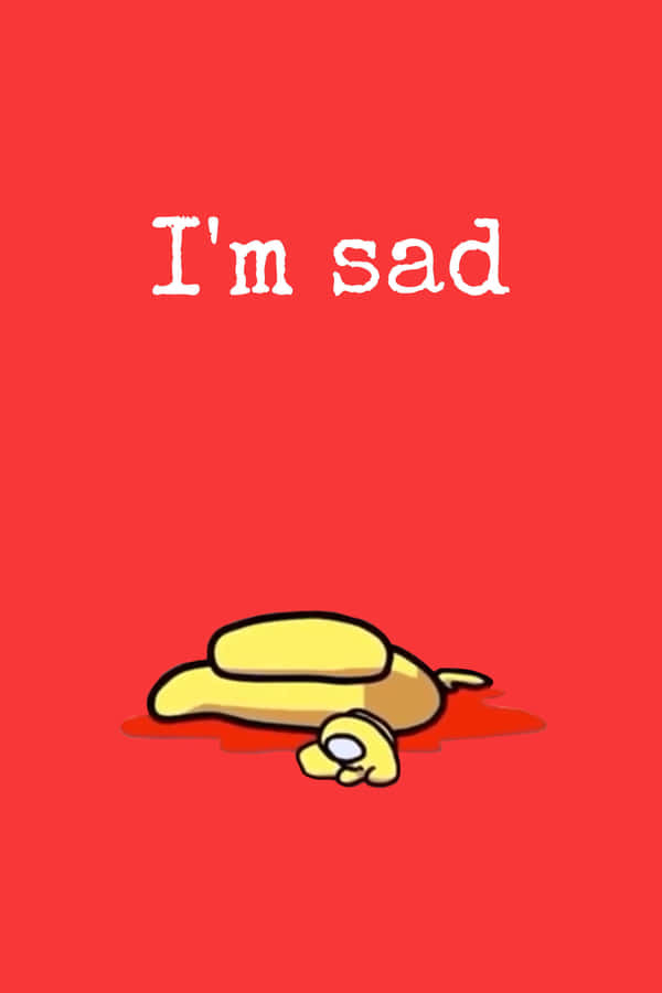 Sad Banana Cartoon Red Background Wallpaper